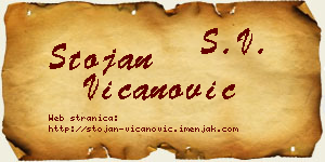 Stojan Vicanović vizit kartica